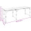 Foldable Camping Table Set with 6 Stools Height Adjustable 180x60cm 8