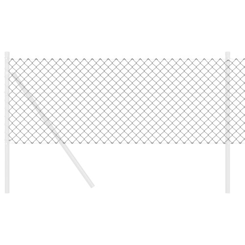 Berkfield Chain Link Fence Grey 2