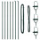 Berkfield Fence Post 7 pcs Green Steel 4