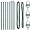 Berkfield Fence Post 7 pcs Green Steel 4