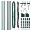 Berkfield Fence Post 7 pcs Green Steel 5