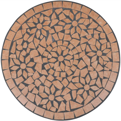 Berkfield Bistro Table Terracotta 60 cm Mosaic 2