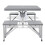 Berkfield Foldable Camping Table Set with 4 Stools Aluminium Extra Light Grey 2
