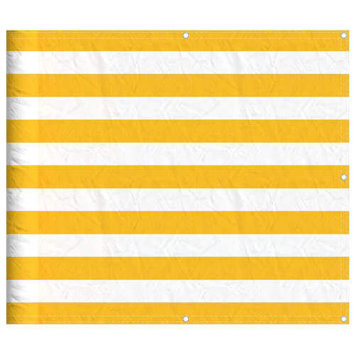 Berkfield Balcony Screen Yellow and White Stripe 90x800 cm 1