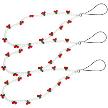 3pcs Beaded Phone Lanyard Set Cute Wrist Straps for Phones Cameras Bags Durable Decorative Design