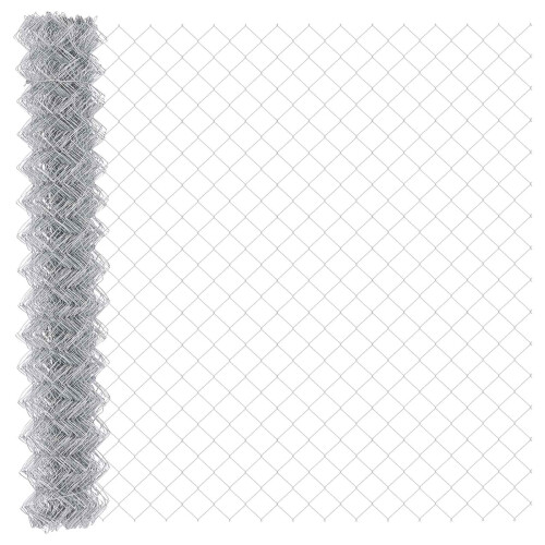 Berkfield Chain Link Fence Silver 1