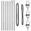 Berkfield Fence Post 7 pcs Grey Steel 2