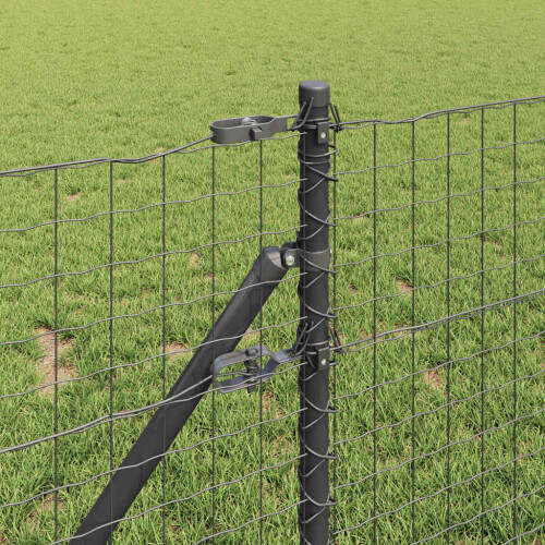 Berkfield Fence Post 13 pcs Grey Steel 2