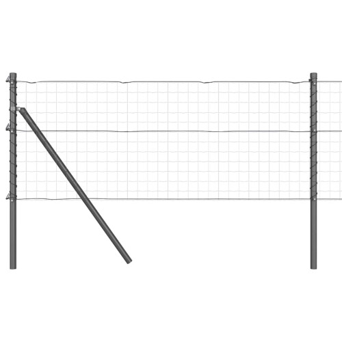 Berkfield Fence Post 13 pcs Grey Steel 1