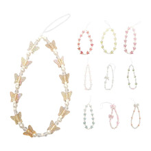 10PCS Cute Beaded Bow Phone Charm Strap Set for Girls, Colorful Phone Lanyard for Bags and Cases