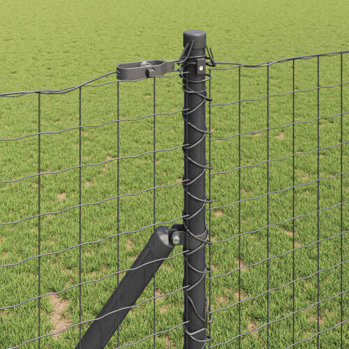 Berkfield Fence Post 13 pcs Grey Steel 2