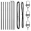 Berkfield Fence Post 7 pcs Grey Steel 4