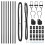 Berkfield Fence Post 7 pcs Grey Steel 5
