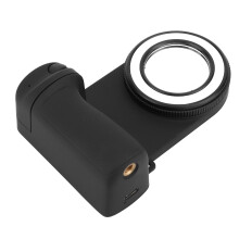 Magnetic Phone Camera Grip with Rechargeable Selfie Light and Wireless Remote, Dual Color Temperature, Adjustable Clamp Holder