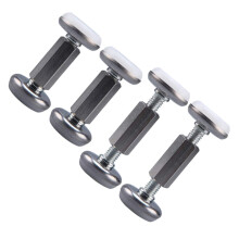 4Pcs Adjustable Bed Wall Stabilizer with AntiSlip Noise Reduction Support, Durable Stainless Build for Headboard, Sofa and Table