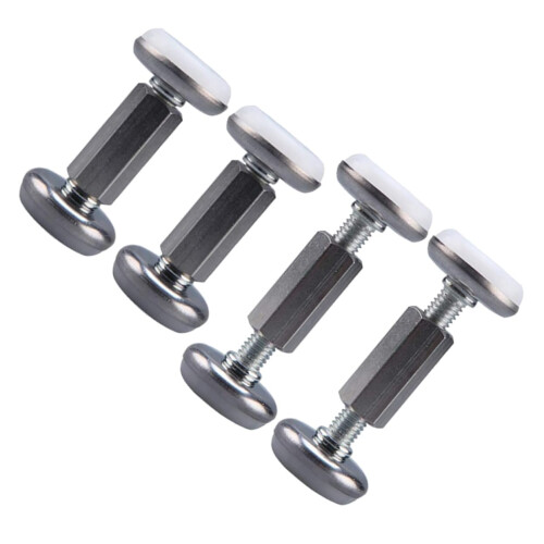 4Pcs Adjustable Bed Wall Stabilizer with AntiSlip Noise Reduction Support, Durable Stainless Build for Headboard, Sofa and Table