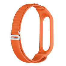 Orange Nylon Loop Comfortable Flexible Fit Adjustable Replacement Wristband for Mi Band 6