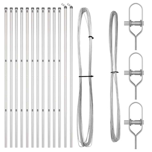 Berkfield Fence Post 13 pcs Silver Steel 1
