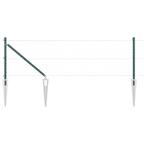 Berkfield Fence Post 7 pcs Green Steel 1