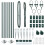 Berkfield Fence Post 7 pcs Green Steel 5