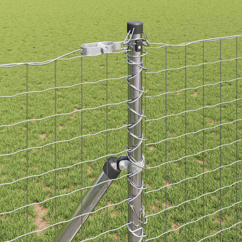 Berkfield Fence Post 13 pcs Silver Steel 2