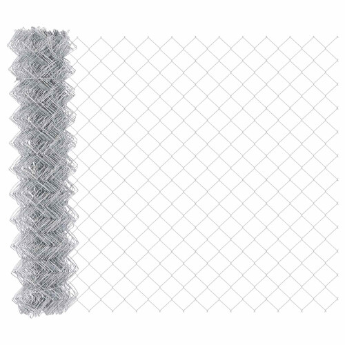 Berkfield Chain Link Fence Silver 1