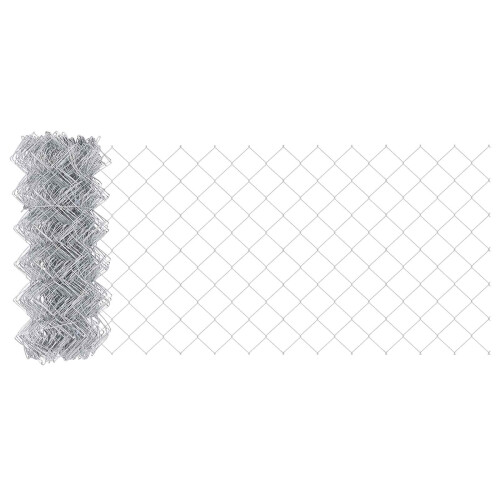 Berkfield Chain Link Fence Silver 1