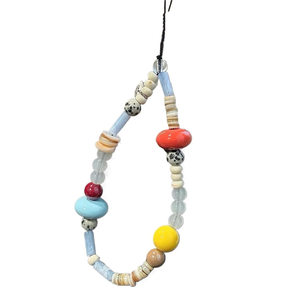 Beaded Phone Charm Lanyard With Easy Clip, AntiâDrop Wrist Strap For Phone Case And Camera 9351714836937
