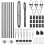 Berkfield Fence Post 7 pcs Grey Steel 5