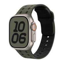 Pidynx Spirit Series TriColor Silicone Watch Band Green Option for Apple Watch Series 10 9 8 7