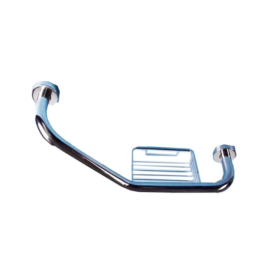 Bathroom Grab Bar with Soap Holder, 304 Stainless Steel AntiSlip Safety Rail for Elderly and Handicap