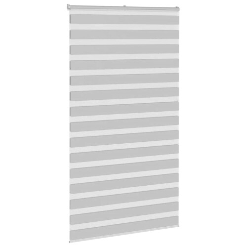 Berkfield Zebra Blind Light Grey 130x200 cm Fabric Width 125.9 cm Polyester 2