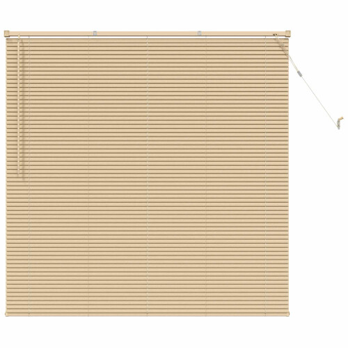 Berkfield Venetian Blind Light Brown with Pattern 150 x 140 cm PVC 1