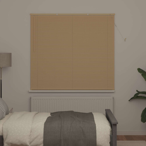 Berkfield Venetian Blind Light Brown with Pattern 150 x 140 cm PVC 2