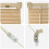 Berkfield Venetian Blind Light Brown with Pattern 150 x 140 cm PVC 7