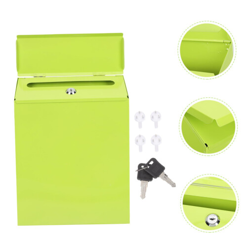 Pink Lockable Wall Mounted Mailbox and Suggestion Box for Home Office School Durable Secure Design 1