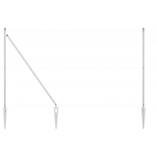 Berkfield Fence Post 13 pcs Silver Steel 1