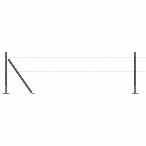 Berkfield Fence Post 13 pcs Grey Steel 1