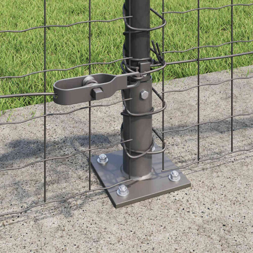 Berkfield Fence Post 13 pcs Grey Steel 2