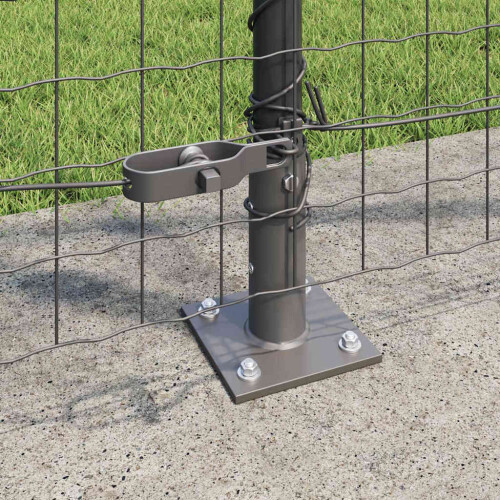 Berkfield Fence Post 13 pcs Grey Steel 2