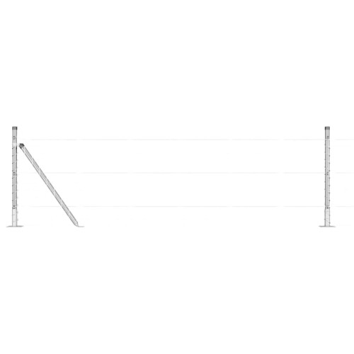 Berkfield Fence Post 7 pcs Silver Steel 1