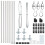 Berkfield Fence Post 7 pcs Silver Steel 6