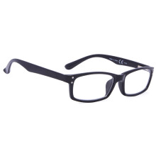 Blue Light Reading Glasses +0.50 Black Frame Spring Hinge Durable Unisex Clear Vision for Women and Men