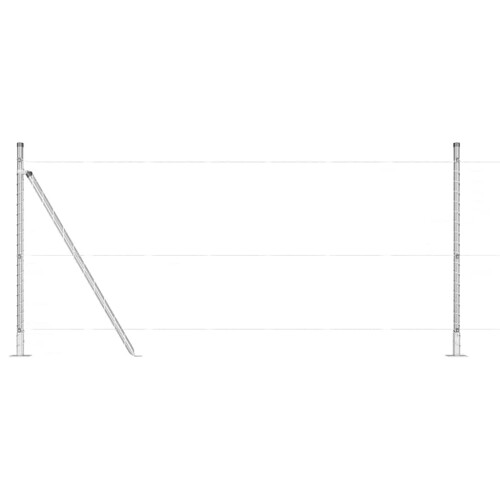 Berkfield Fence Post 13 pcs Silver Steel 1