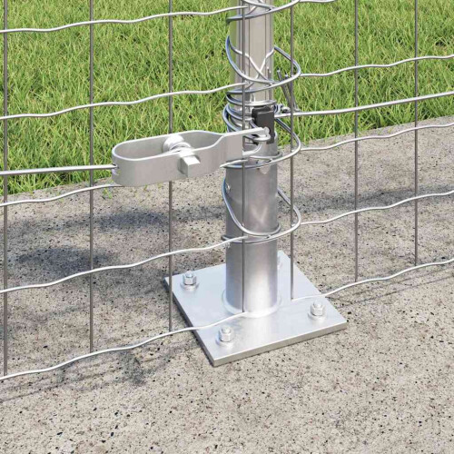 Berkfield Fence Post 13 pcs Silver Steel 2