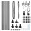 Berkfield Fence Post 7 pcs Grey Steel 5