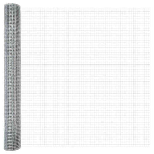 Berkfield Welded Wire Fence Silver 1