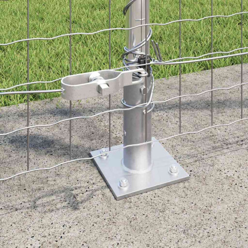 Berkfield Fence Post 7 pcs Silver Steel 2