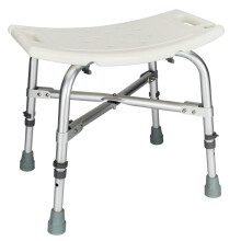 White Shower Bench for Bathroom, Stable Non‑Slip Seating, Water‑Resistant Surface for Elderly Use