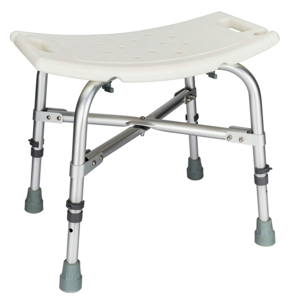 White Shower Bench For Bathroom, Stable NonâSlip Seating, WaterâResistant Surface For Elderly Use